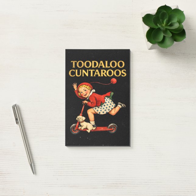 Toodaloo Cuntaroos Funny Sarcastic Retro Humour Post-it Notes (Office)