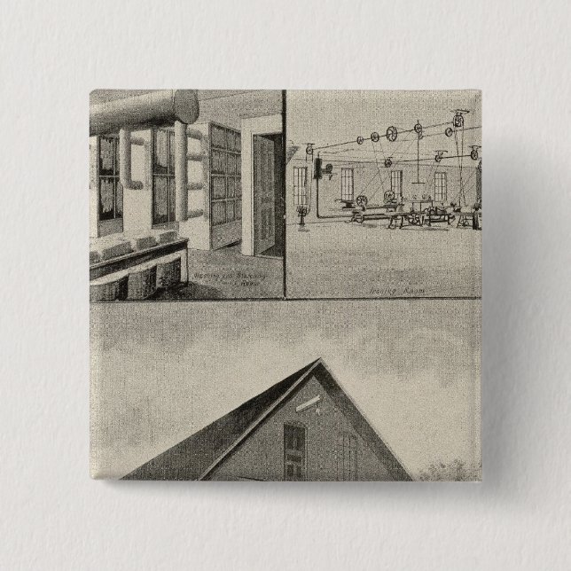 Toof's Laundry, Concord, NH 15 Cm Square Badge (Front)