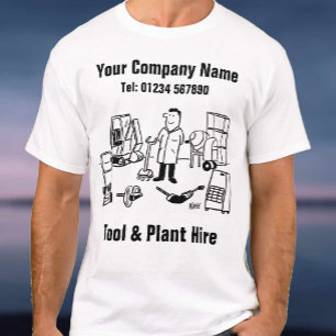 Tool and Plant Hire Cartoon T-Shirt