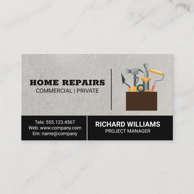 Tool Box | Home Repair Carpentry Business Card (Front)