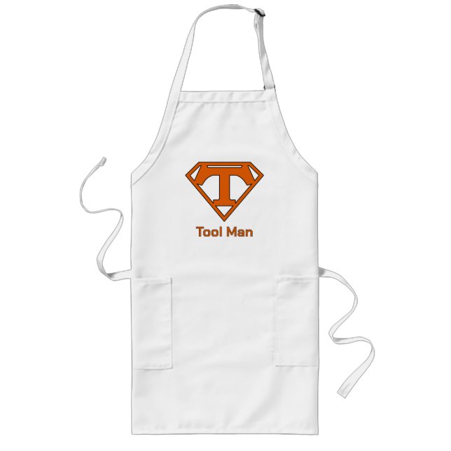 Tool Man Hero Fathers day Long Apron (Front)