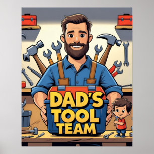 Tool Team Dad Printable Poster Art
