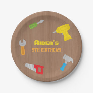 Tool Workshop Boys Birthday Party Supplies Paper Plate