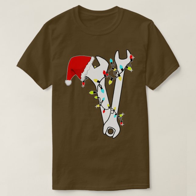 Tool Wrench Technician Mechanic Engineer Christmas T-Shirt (Design Front)