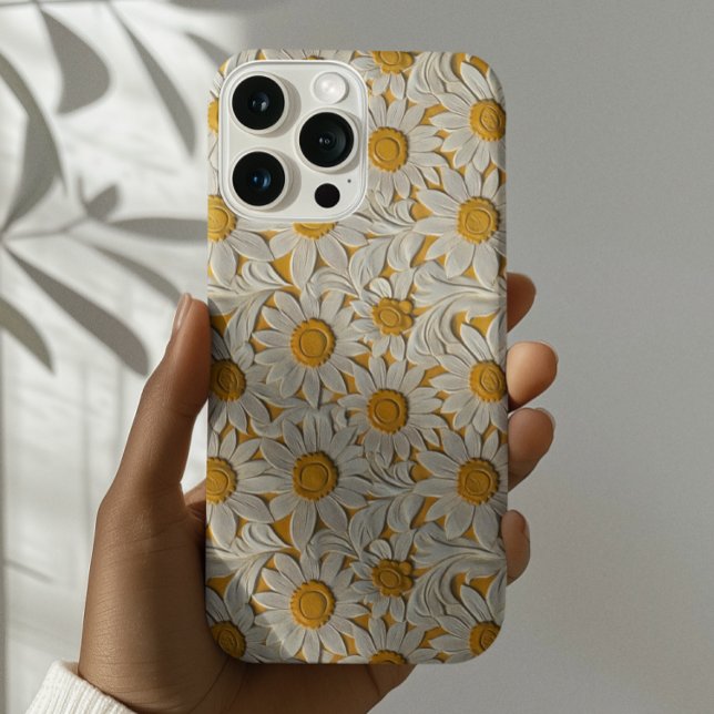 Tooled Engraved Leather Look Sunflowers  Case-Mate iPhone Case (Creator Uploaded)