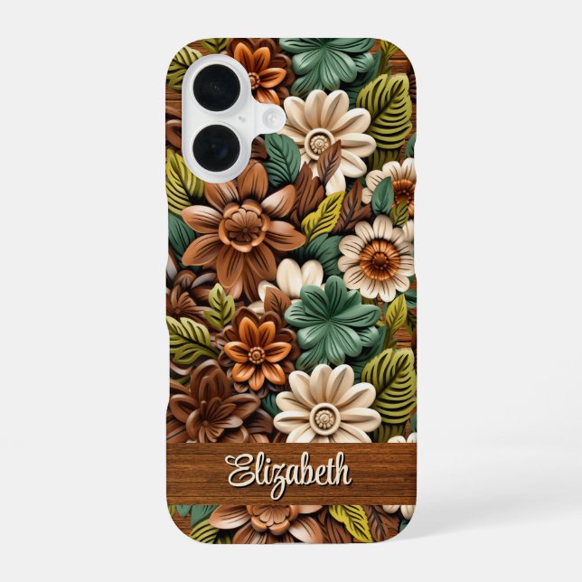 Tooled Leather iPhone 16 Case (Back)
