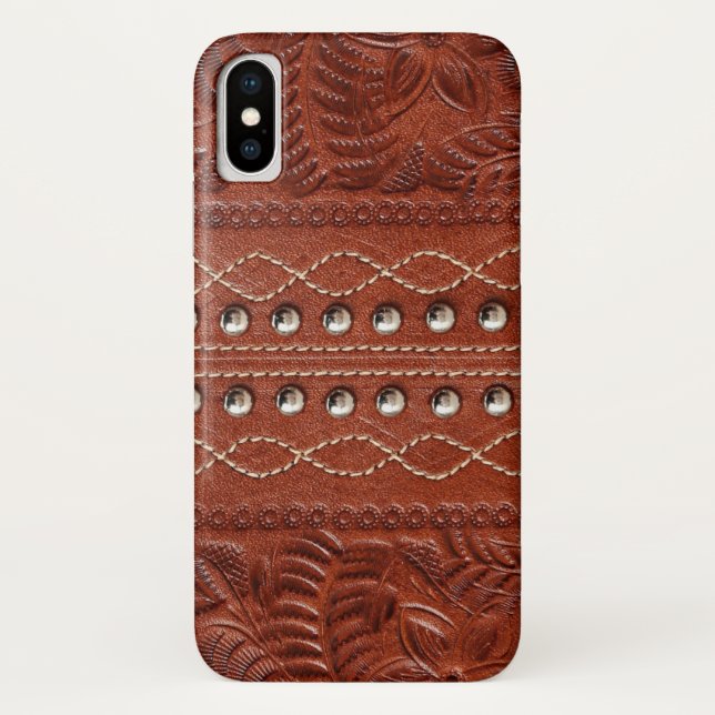 Tooled leather texture iPhone case (Back)