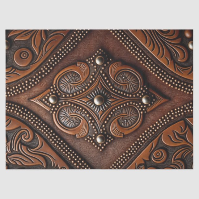 Tooled Leather Tissue Paper (Front)