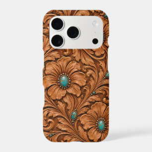 Tooled & Turquoise Western iPhone Case