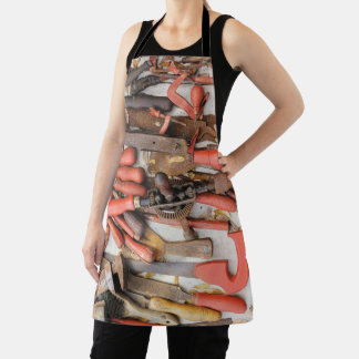 Tools Antique Rustic Red Man Tool Apron