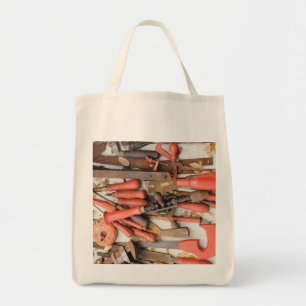 Tools Antique Rustic Red Man Tool Tote Bag