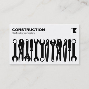 Tools - Black on White Business Card