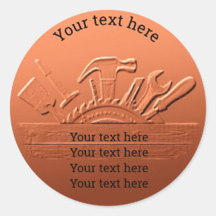 Tools Customisable Art (logo) Design #copp01 Classic Round Sticker