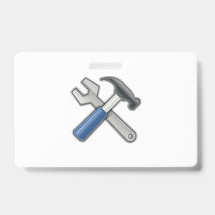 Tools, Hammer and Wrench ID Badge