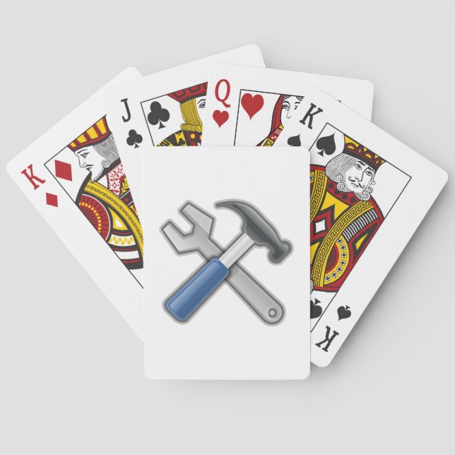 Tools, Hammer and Wrench Playing Cards (Back)