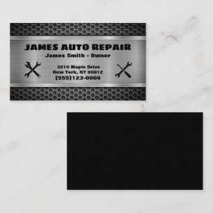 Tools Metal Design Car Auto Repair Business Card