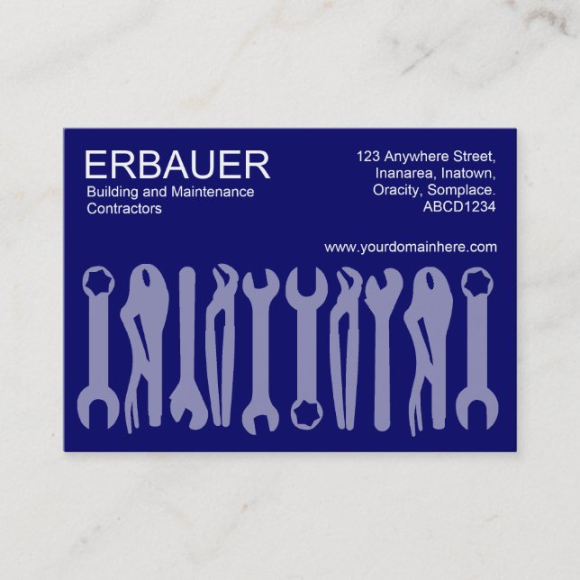 Tools of the Trade (Chubby) - Dark Blue Business Card (Front)