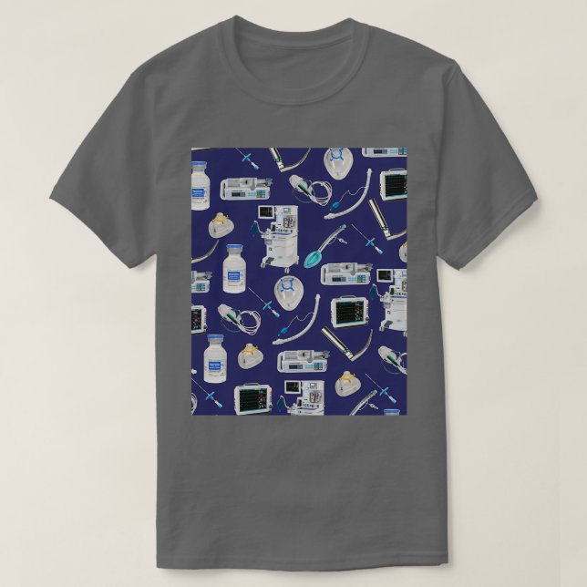 Tools of the Trade SPACE BLUE Anaesthesia Anaesthe T-Shirt (Design Front)