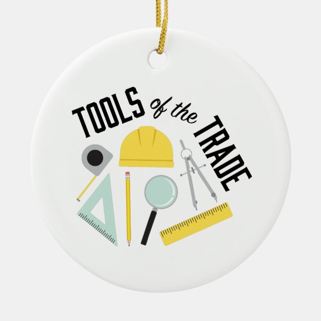 Tools Of Trade Ceramic Tree Decoration (Front)