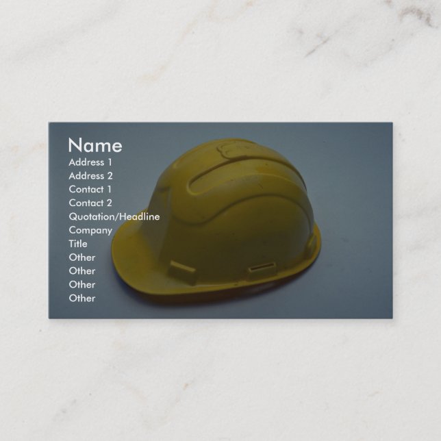 Tools of Trade- Hard hat Business Card (Front)