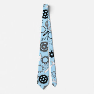 Tools Pattern 01.b LBlue BG Tie