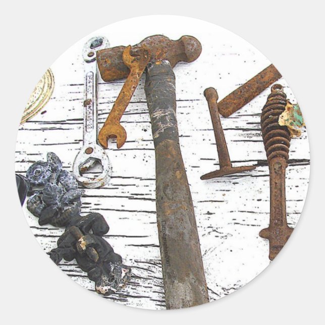 Tools Round Sticker (Front)