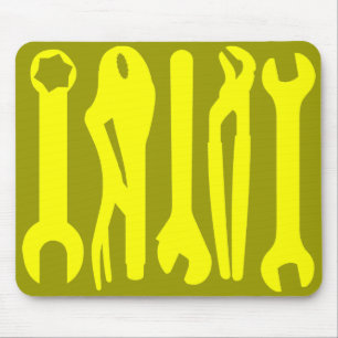Tools - Shades of Yellow Mouse Pad