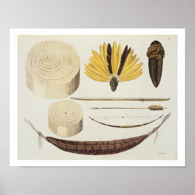 Tools, weapons and utensils of Puri and Botocudos Poster (Front)