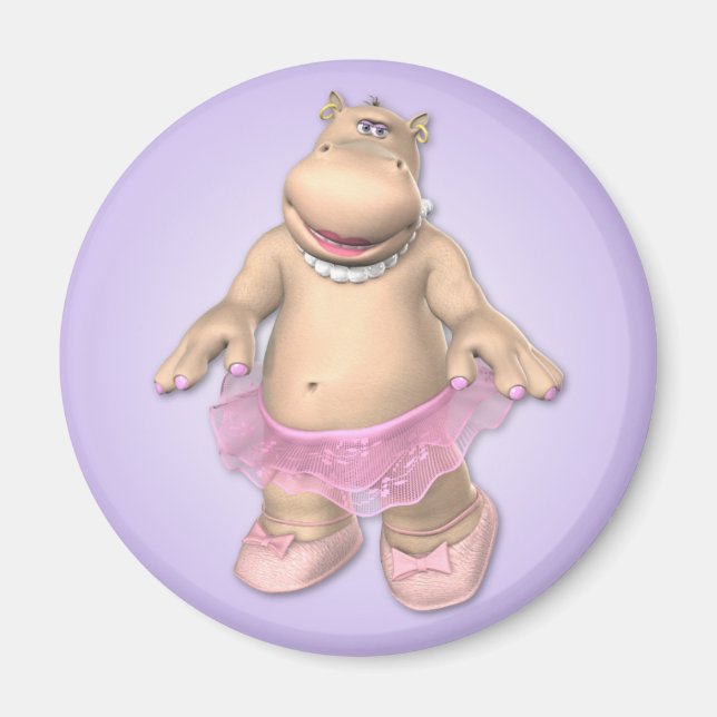 Toon Hippo Magnet (Front)