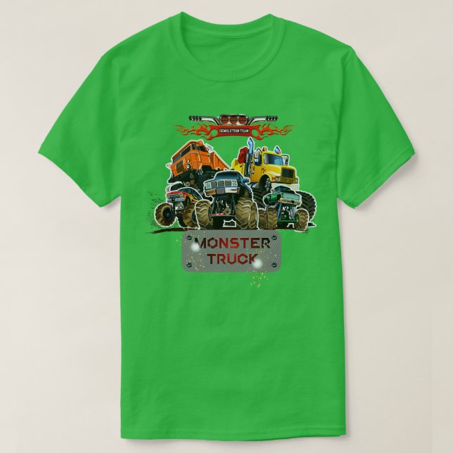 toon Monster Trucks T-Shirt (Design Front)