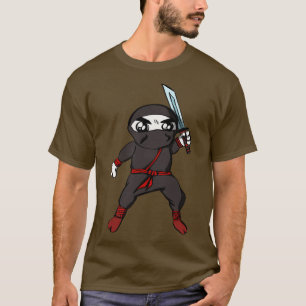 toon Ninja Character with Katana T-Shirt