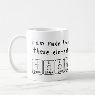 Toon periodic table name mug