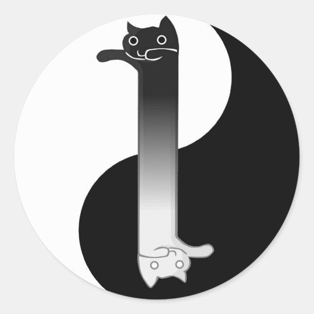 Toon Tao of Longcat Classic Round Sticker (Front)