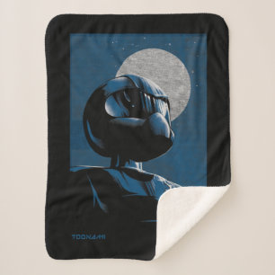 Toonami TOM 5 Moonlight Graphic Sherpa Blanket
