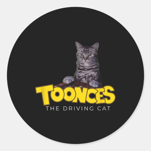 Toonces The Driving Cat  Classic Round Sticker (Front)