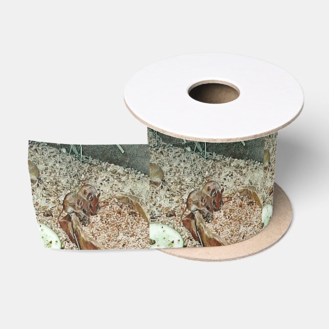 Toony dwarf mice satin ribbon (Spool)