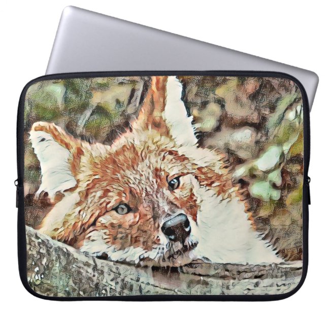 Toony Fox Laptop Sleeve (Front)