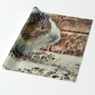 toony guinea pig wrapping paper