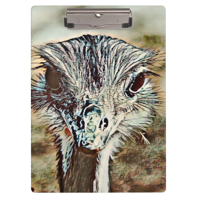 toony ostrich clipboard (Front)
