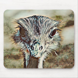 toony ostrich mouse pad