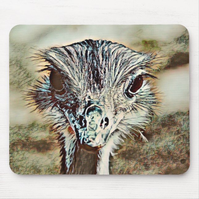 toony ostrich mouse pad (Front)