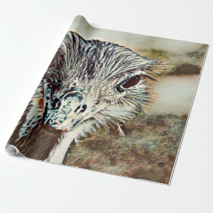 toony ostrich wrapping paper