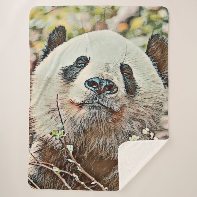 toony panda sherpa blanket (Front)