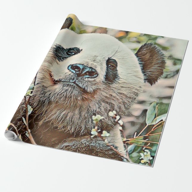 toony panda wrapping paper (Unrolled)