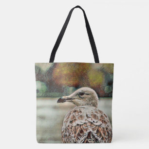 toony seagull tote bag