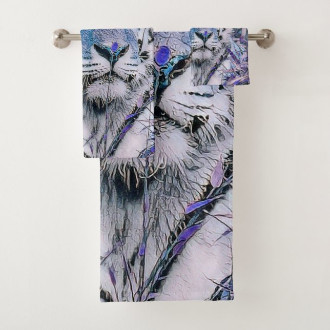 Toony Tiger blue Bath Towel Set (Insitu)