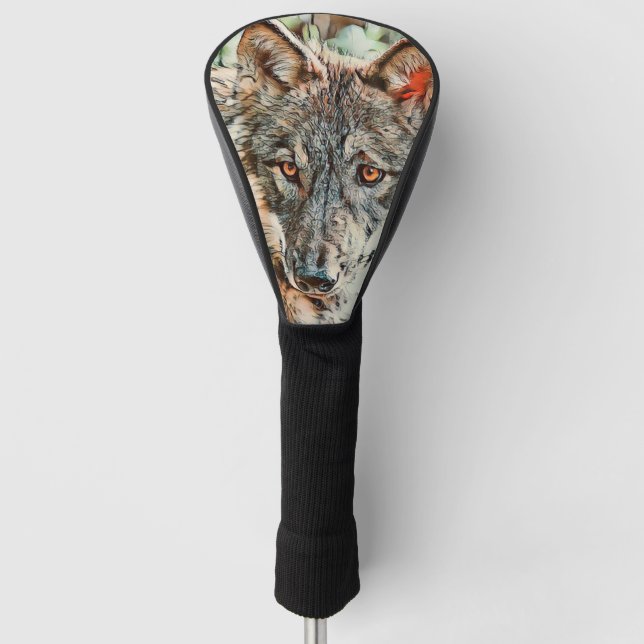 toony wolf golf head cover (Front)