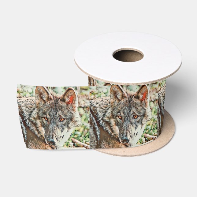 toony wolf satin ribbon (Spool)