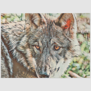 toony wolf tissue paper