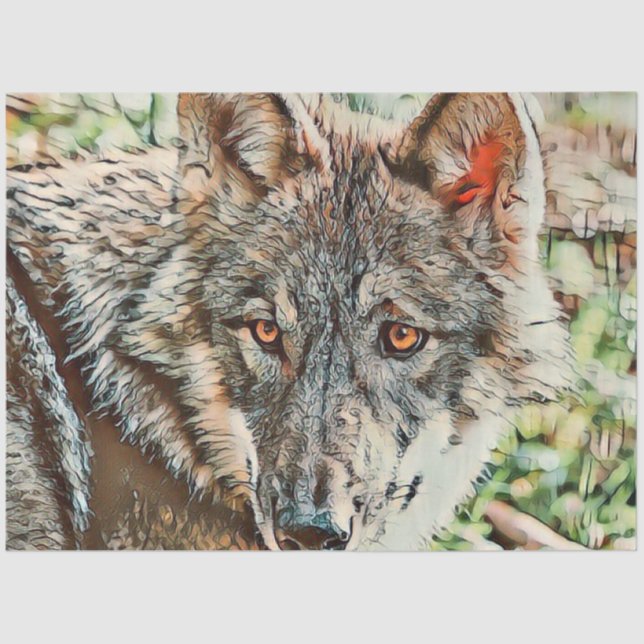 toony wolf tissue paper (Front)